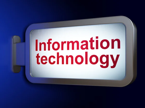 Concept de données : Technologie de l'information sur fond de panneau d'affichage — Photo