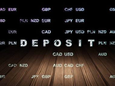 Bankacılık kavramı: grunge karanlık odada mevduat