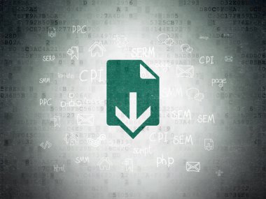 Web geliştirme kavramı: Dijital Veri Kağıdı arkaplanına indir
