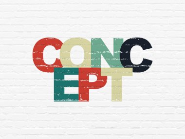 reklam kavramı: duvar arka planda kavramı