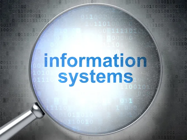Έννοιας πληροφοριών: πληροφοριακά συστήματα με οπτικό γυαλί — Φωτογραφία Αρχείου