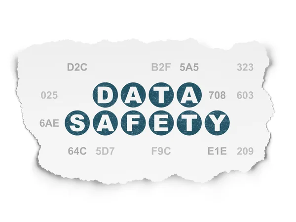 Pojęcie informacji: dane bezpieczeństwa na tle rozdarty papier — Zdjęcie stockowe