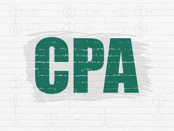 Concept d'entreprise : CPA sur fond mural — Photo