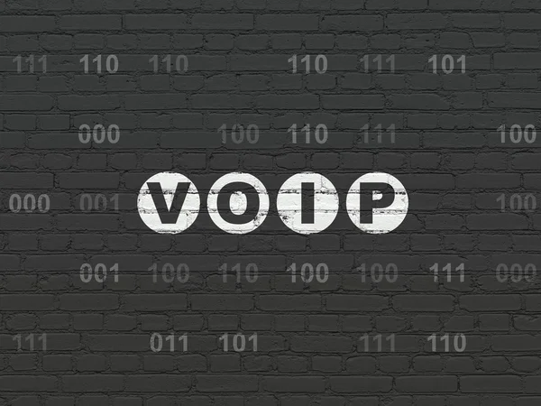Концепция веб-дизайна: VOIP на фоне стен — стоковое фото