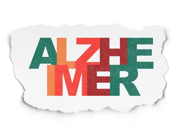 Medicine concept: Alzheimer on Torn Paper background — Stock Photo, Image