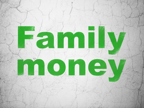 금융 개념: 가족 돈을 벽 배경 — 스톡 사진
