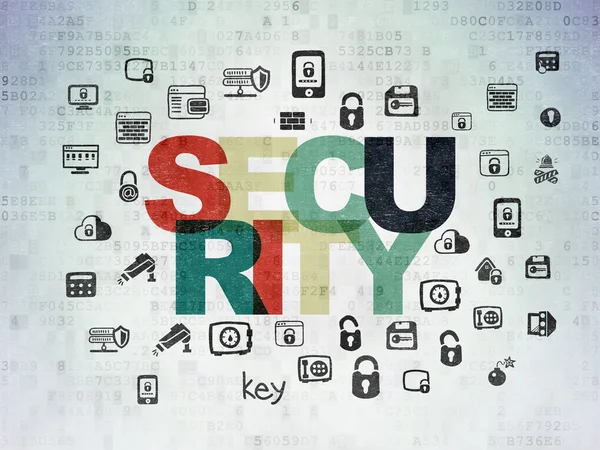 Schutzkonzept: Sicherheit auf digitalem Datenpapier — Stockfoto