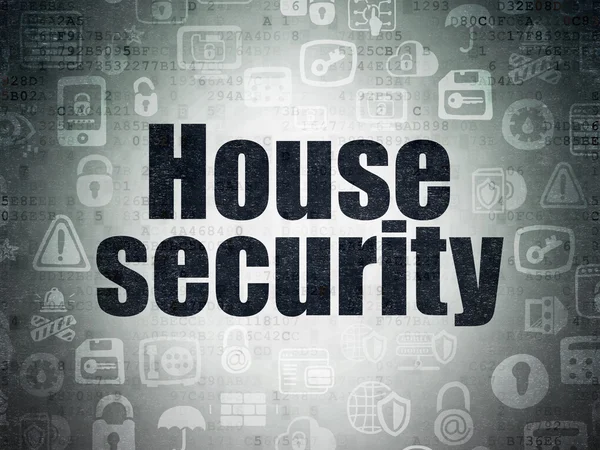 Sicherheitskonzept: Haussicherheit auf digitalem Datenpapier — Stockfoto