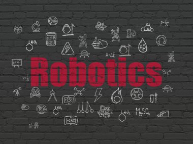Bilim kavramı: Robotik duvar arka plan üzerinde