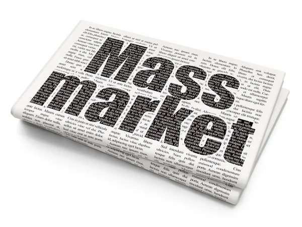 Advertising concept: Mass Market on Newspaper background — Stock Photo, Image