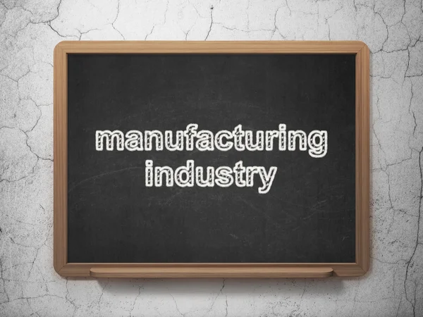 Concetto di produzione: Industria manifatturiera su sfondo lavagna — Foto Stock
