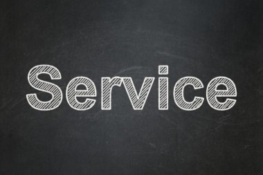 Ekonomi kavramı: Kara tahta zemin üzerine Servisi