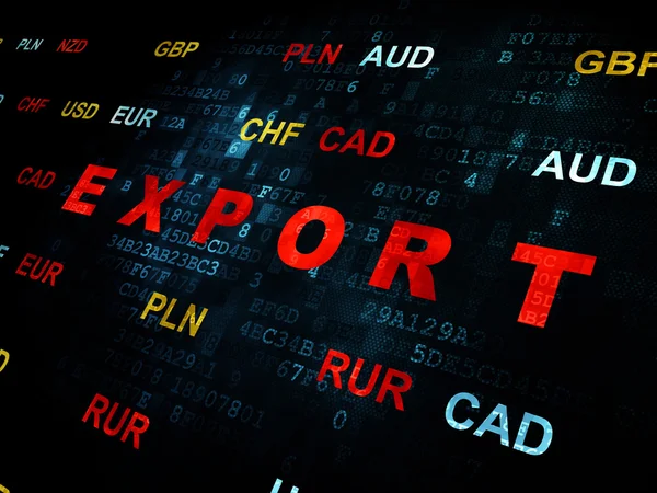 Concepto financiero: Exportación sobre fondo digital — Foto de Stock