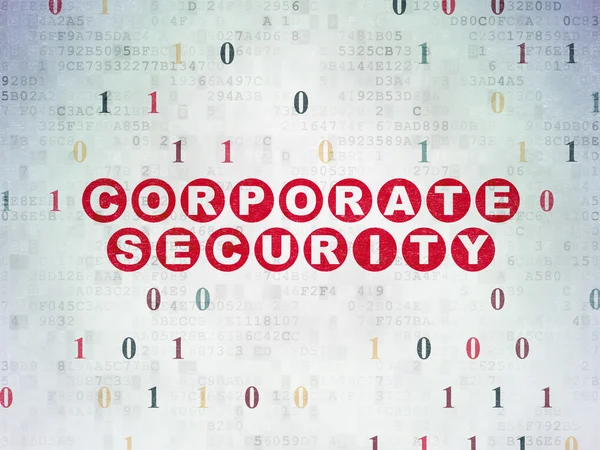 Koncepce bezpečnosti: firemní bezpečnost na pozadí digitálního datového papíru — Stock fotografie