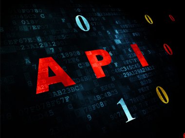 Yazılım kavramı: API dijital arka plan üzerinde