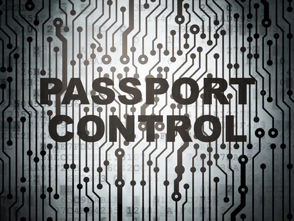 Reisekonzept: Leiterplatte mit Passkontrolle — Stockfoto