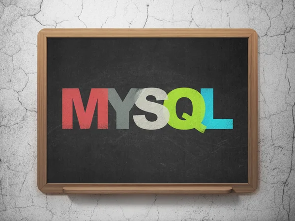 Databas koncept: MySQL på skolans styrelse bakgrund — Stockfoto