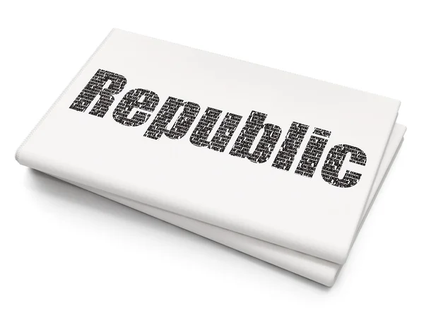 Political concept: Republic on Blank Newspaper background — Stockfoto