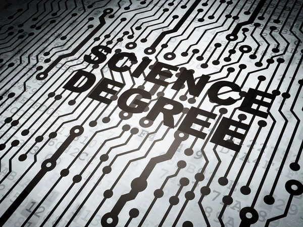 Science concept: circuit board with Science Degree — ストック写真