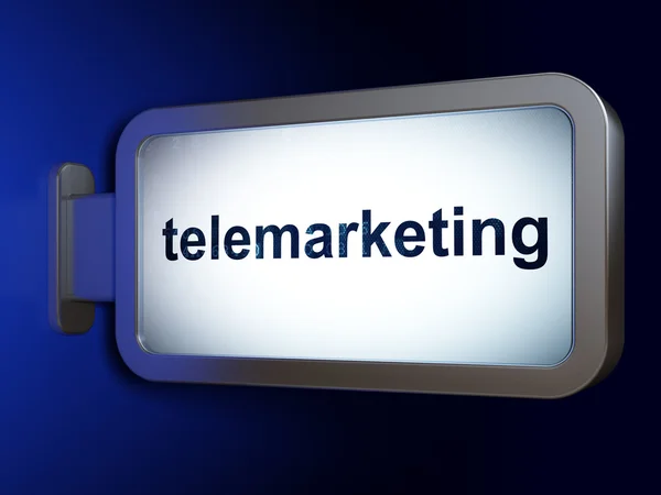 Marketing concept: Telemarketing on billboard background — Stock Photo, Image