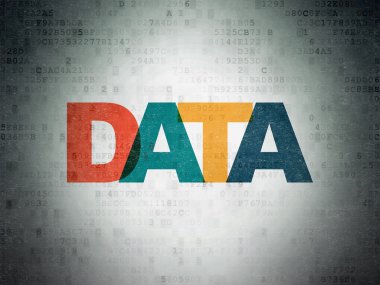 Bilgi kavramı: dijital veri kağıt arka plan üzerinde veri