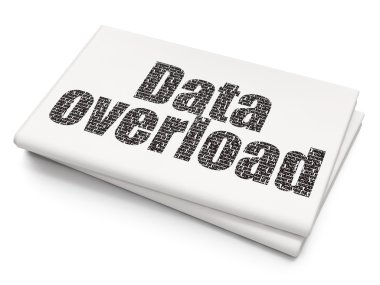 Bilgi kavramı: Boş Gazete arka planda Veri Aşırı Yükleme