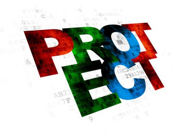 Protection concept: Protect on Digital background