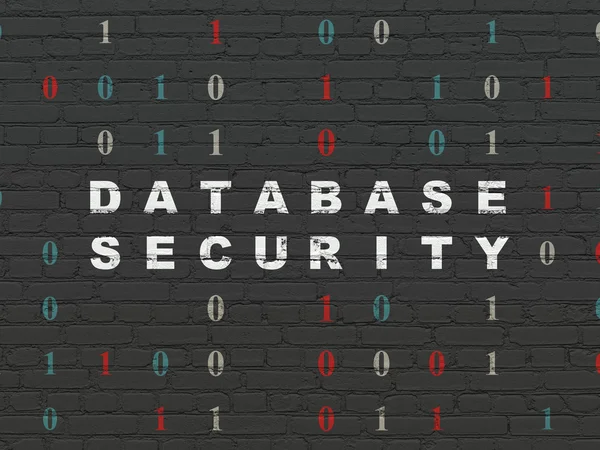 Концепция безопасности: Безопасность баз данных на фоне стен — стоковое фото