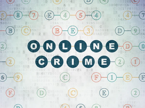 Concetto di sicurezza: criminalità online su sfondo Digital Data Paper — Foto Stock