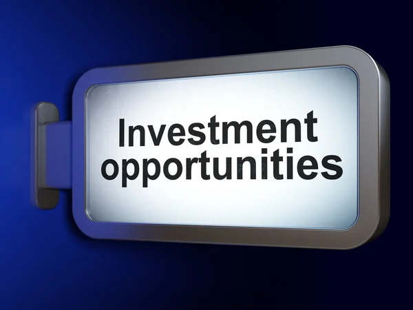 Concept de financement : Opportunités d'investissement sur fond de panneau d'affichage — Photo