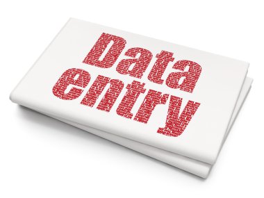 Veri kavramı: Boş Gazete arka planında Veri Girişi