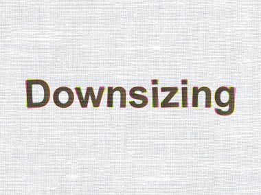 Finans konsepti: Kumaş dokusu arka planda küçülme