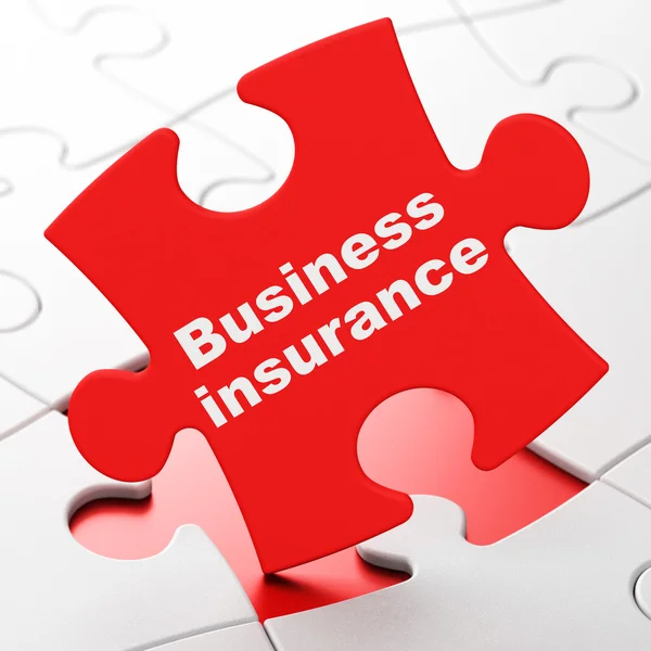 Concepto de seguro: Seguro de negocios en el fondo del rompecabezas —  Fotos de Stock