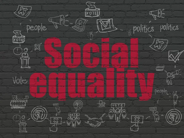 Political concept: Social Equality on wall background