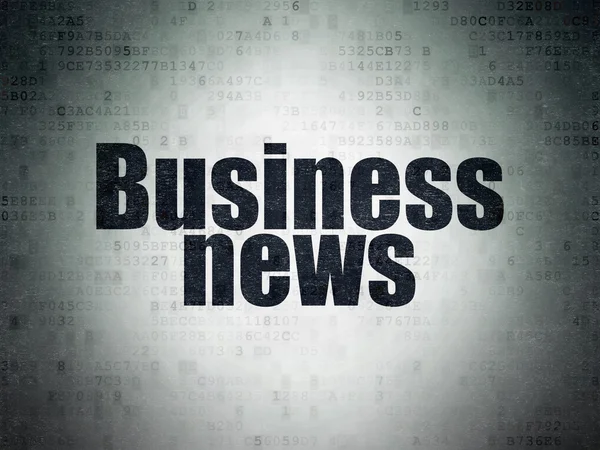 Koncepcja Aktualności: Business News na tle cyfrowych danych papierze — Zdjęcie stockowe