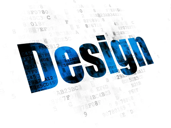 Concept publicitaire : Design sur fond numérique — Photo