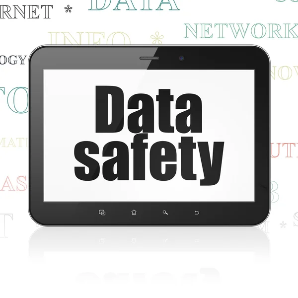 Information concept: Tablet Computer with Data Safety on display — Stock Photo, Image