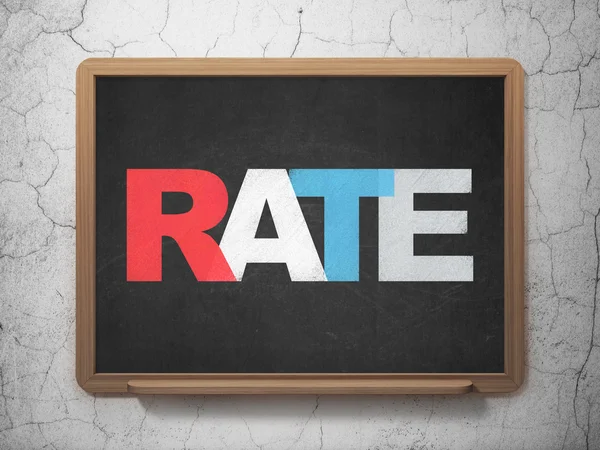 Banking concept: Rate on School board background — 图库照片