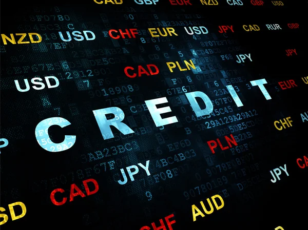 Currency concept: Credit on Digital background — Stock Photo, Image