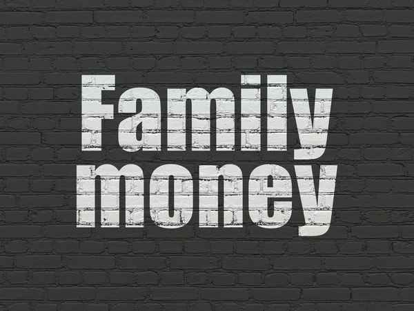 货币概念 ︰ 家庭金钱上的背景墙上 — 图库照片