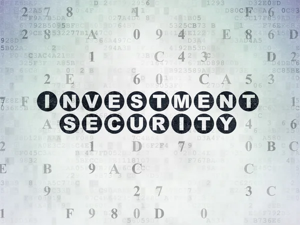 Privacy concept: Investment Security on Digital Data Paper background — Stock Photo, Image