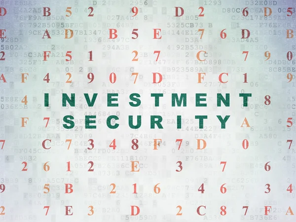Security concept: Investment Security on Digital Data Paper background — Stock Photo, Image