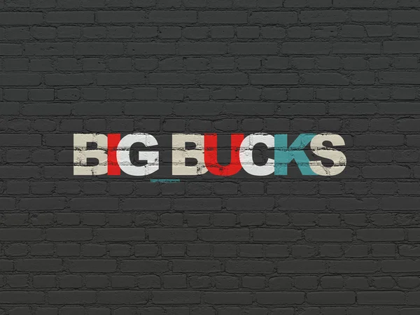 Finance concept: Big bucks on wall background — Stock Photo, Image