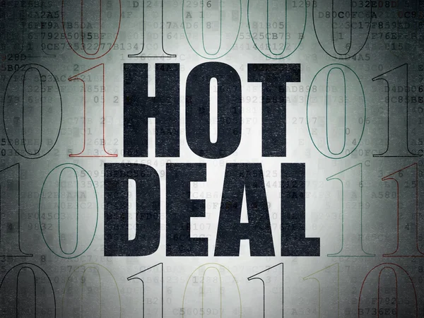 Finance koncept: Hot Deal på Digital Data papper bakgrund — Stockfoto