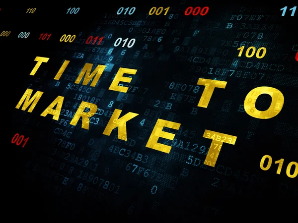 Time concept: Time to Market su sfondo digitale — Foto Stock