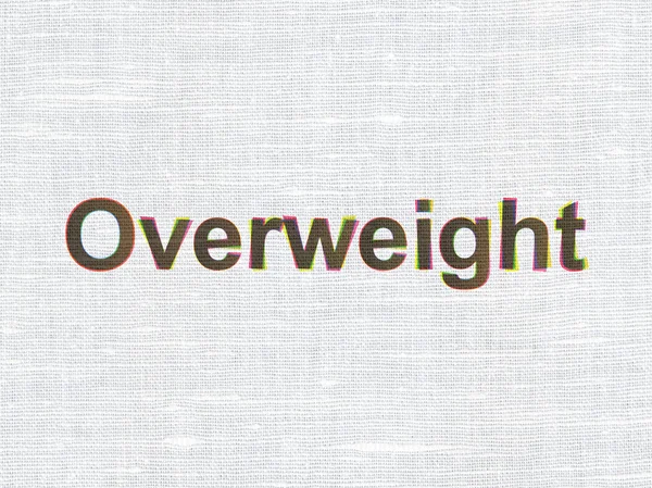 Health concept: Overweight on fabric texture background — Stock Photo, Image