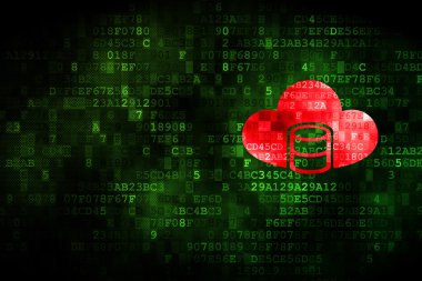 Cloud technology concept: Database With Cloud on digital background