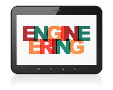 Science concept: Tablet Computer with Engineering on  display