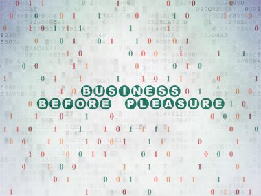 İş kavramı: Dijital Veri Kağıdı arka planda İş öncesi zevk