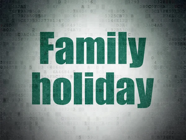 Vacation concept: Family Holiday on Digital Data Paper background — Stock Photo, Image